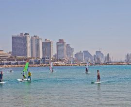 Surfing Tel Aviv